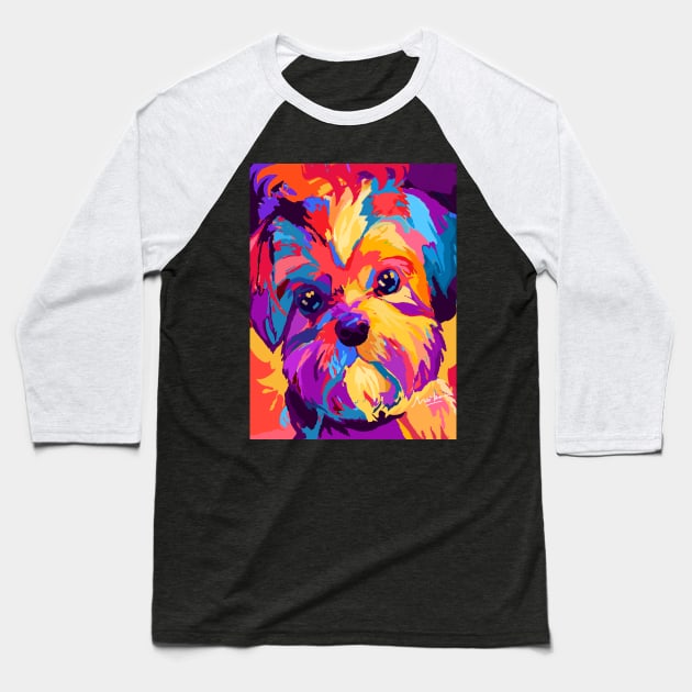 Shih tzu dog Baseball T-Shirt by mailsoncello